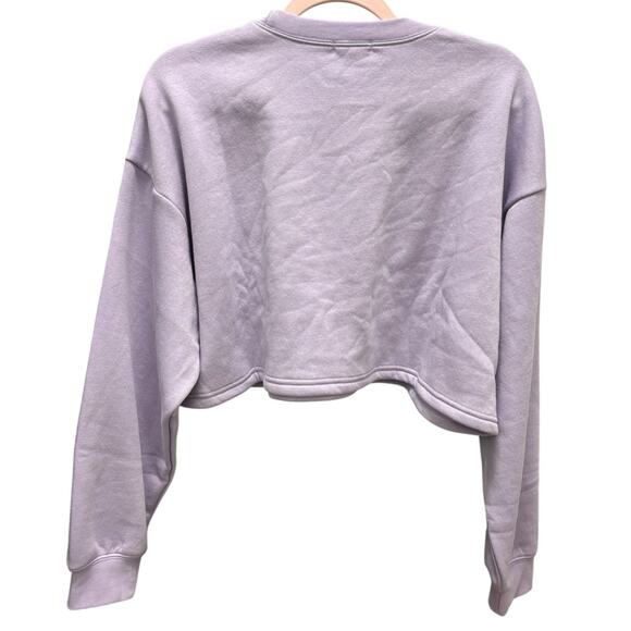 NWOT IVL Revolve Cropped Sweatshirt Women’s Small Lavender Crewneck Pullover - Picture 2 of 4